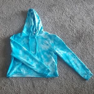 Fifth Sun Blue TyeDye Cropped Sweater